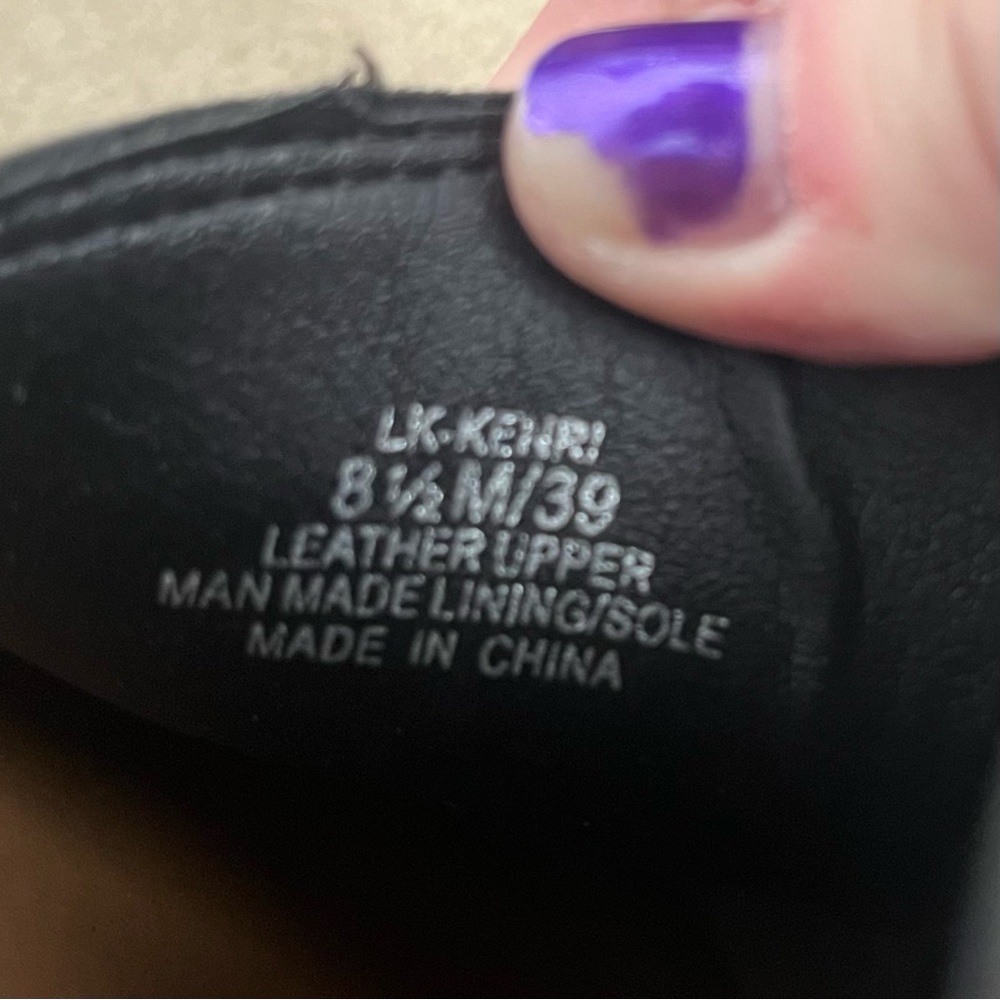 Lucky Brand Women's Kenri Black Leather Side Zip Pointed-Toe Ankle Boot size 8.5 - Picture 2 of 9